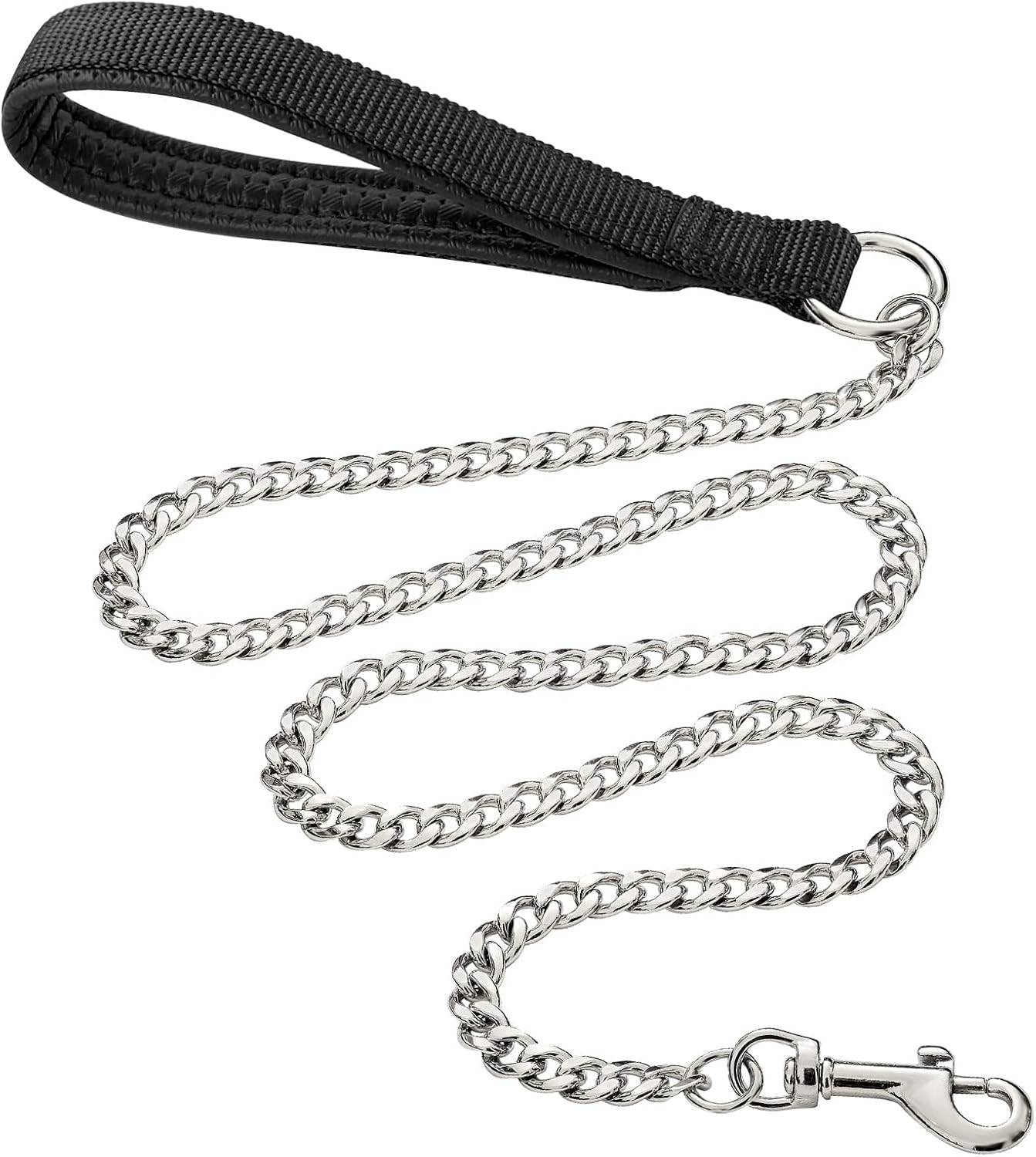 Heavy Duty Metal Dog Leash, 6 Feet, Chrome Plated photo 1