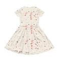 thumbnail image 4 of yuCgh Floral Print Easter Dress for Girls, Short Sleeve Summer Dress with Front Pocket, Lightweight Casual Party Dress for Kids,Earthy Yellow 140, 4 of 5