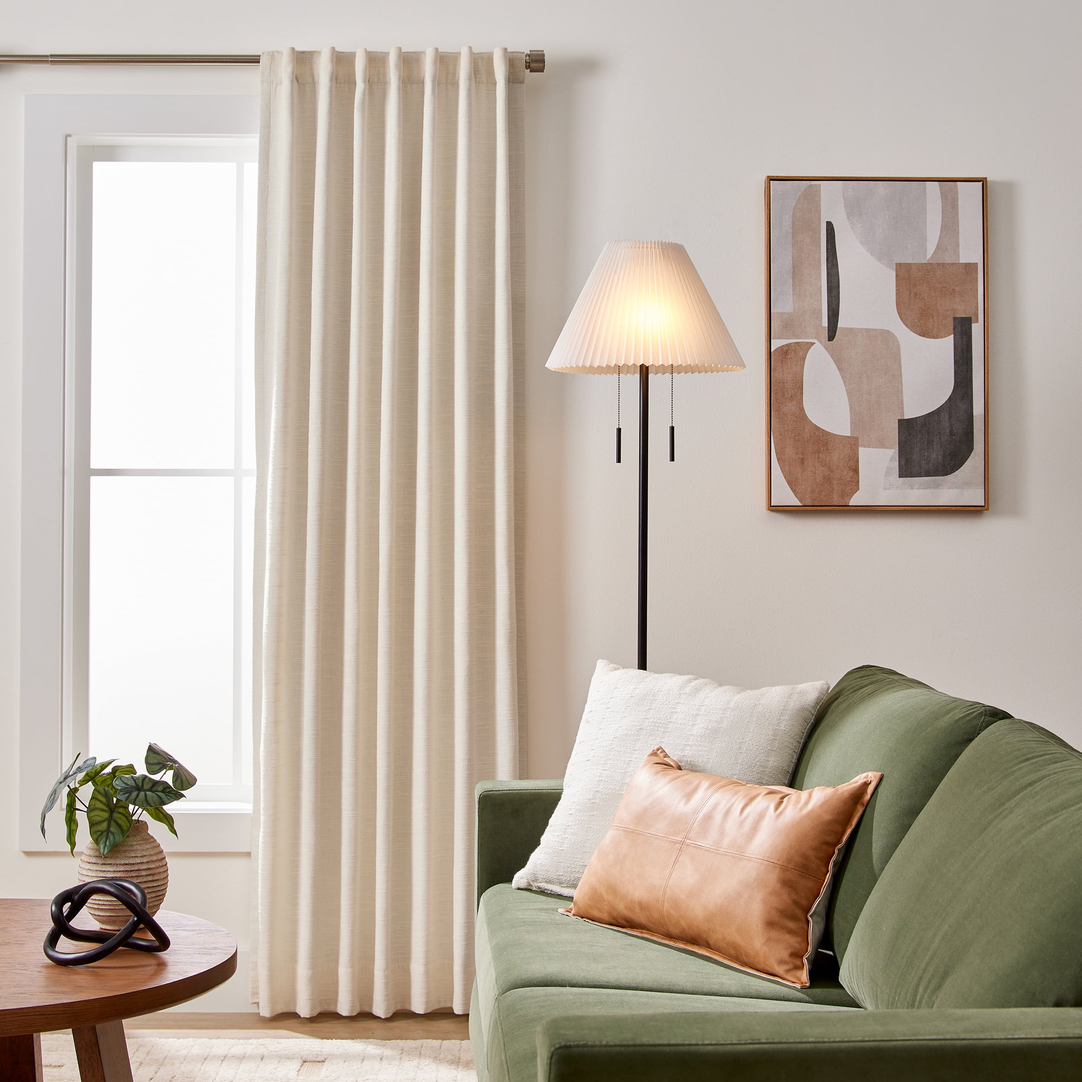 Better Homes & Gardens Textured Solid Chenille Blackout Single Curtain Panel, 50 in W x 84 in L