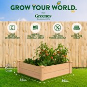Greenes Fence 3' x 3' x 11 (3/4 Thick) Premium Cedar Raised Garden Bed