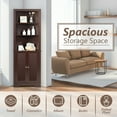 thumbnail image 6 of Gymax Free Standing Tall Bathroom Cabinet Bathroom Corner Storage Cabinet with 3 Shelves, 6 of 10