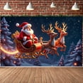 thumbnail image 5 of Festive Design Santa Claus Christmas Sleigh Winter Scene Holiday Banner for Christmas Party Celebration Seasonal Decoration, 5 of 9