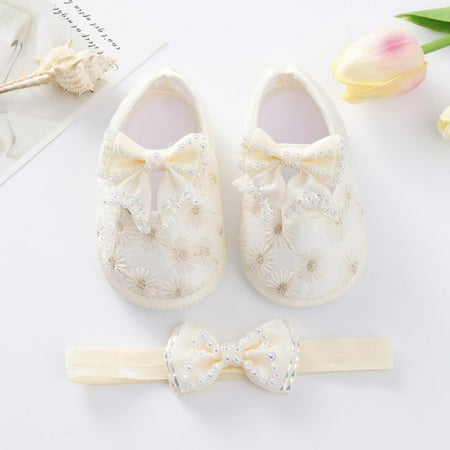 

Baby Girls Princess Shoes Fashion Hair Band Fashion Princess Shoes Lovely Princess Shoes Buckle Design Fashion Bow
