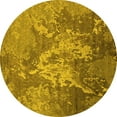 thumbnail image 1 of Ahgly Company Indoor Round Oriental Yellow Industrial Area Rugs, 8' Round, 1 of 4