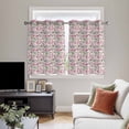 thumbnail image 4 of Vintage Pink Flower Kitchen Curtains Window Panels, Spring Floral Leaves Pastoral Birds Plants Insulated Window Treatment Curtain, Grommet Curtains for Bedroom/Living Room/Bathroom, 2 Piece 42"Wx54"L, 4 of 8