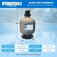 thumbnail image 3 of HYDROTOOLS by Swimline Filtre à Sable Combiné de 19 Po avec Support, Capacité de 175 Livres, 3 of 9