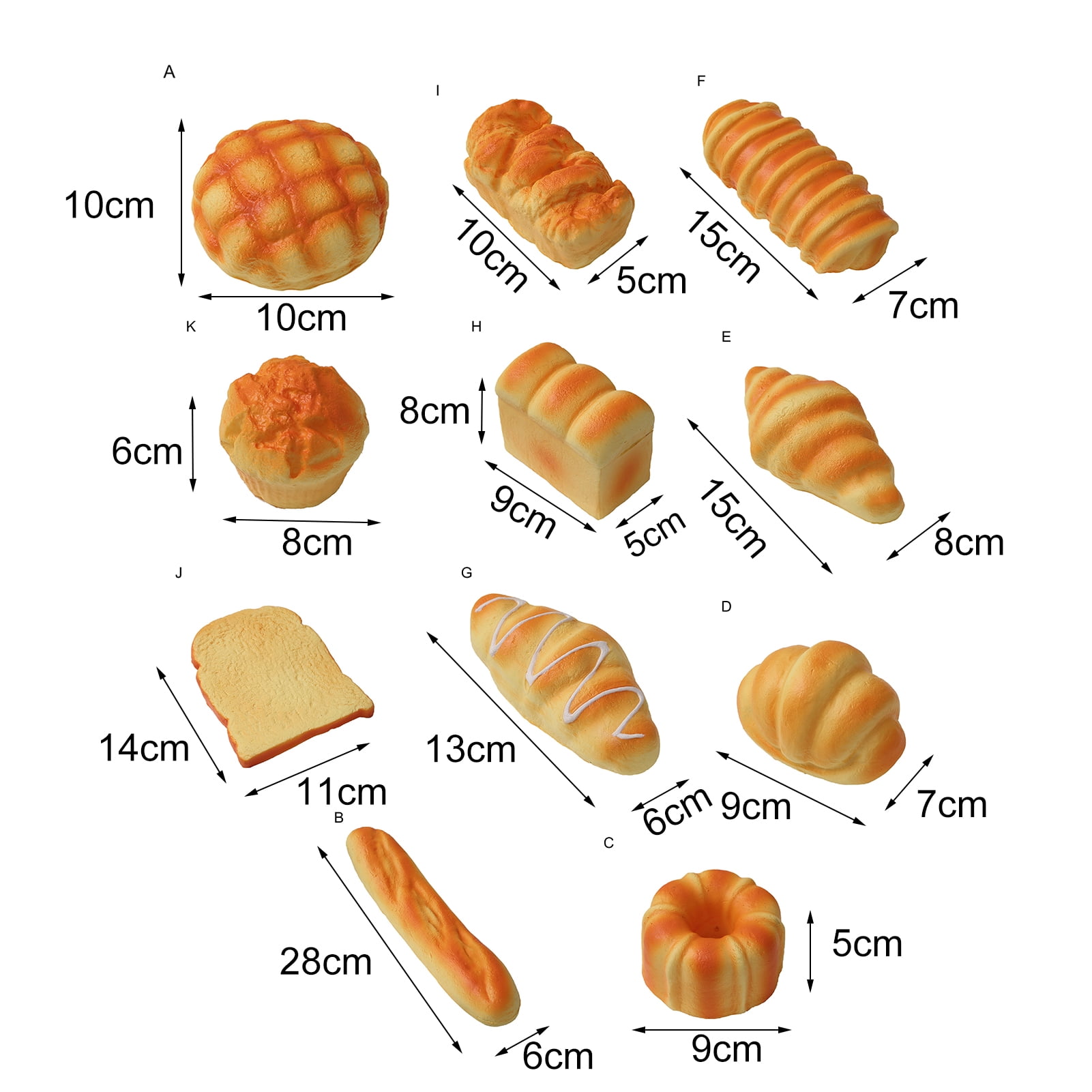 Artificial Loaf Of Bread - Realistic Fake Bread Prop, 5.7 X 5.1 X 3.1 Inches, PU Material, For Display & Photography