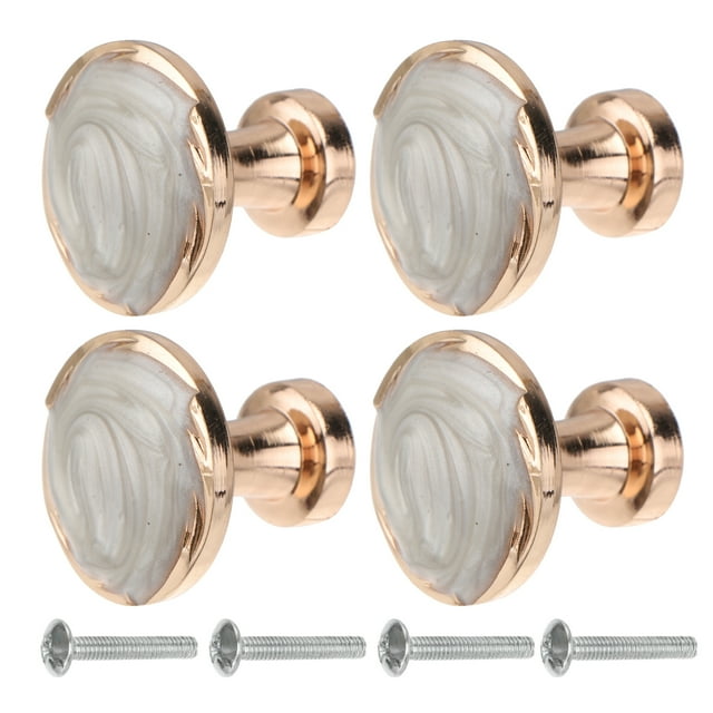 4pcs Round Delicate Door Pull Bar Ceramic Simple Handle Fashion Drawer Handle Practical Furniture Wardrobe Grip