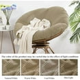 thumbnail image 3 of Cover for Papasan Cushion, Soft Slipcover Only (Without Cushion), Removable and Machine Washable Chair Covers with Elastic Closure (Fits 50-52 inch, Cream White), 3 of 5