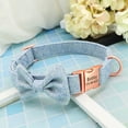 thumbnail image 4 of Pet Artist Soft Tweed Adjustable Personalized Dog Collars Engraved Custom Pet Name ID with Bow Tie, 4 of 7