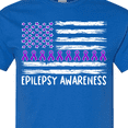 thumbnail image 4 of Inktastic Epilepsy Awareness Purple Ribbons and Flag T-Shirt, 4 of 5