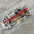 thumbnail image 2 of Metal Chassis and Second Stage Plate for Mini-Q 1/28 Remote Control Drift Car Upgrade Parts, Red, 2 of 5