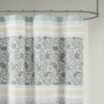 thumbnail image 4 of Home Essence Stella Cotton Pintucked Detailing Shower Curtain, Aqua, 4 of 5