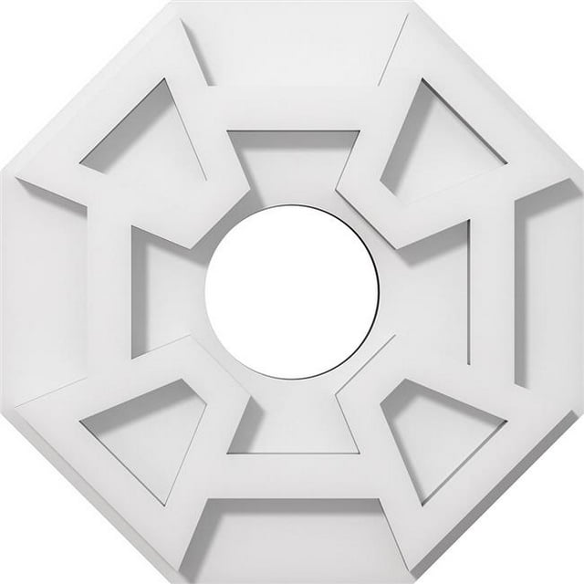 Ekena Millwork CMP10LG-03000 10 in. OD x 3 in. ID Square Logan Architectural Grade PVC Contemporary Ceiling Medallion