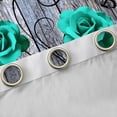 thumbnail image 4 of Castle Fairy Teal Rose Blackout Curtains Set of 2 (52x84 Each),Butterfly Window Curtains, 4 of 6