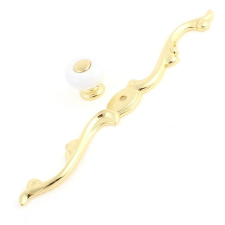 Door Handles Golf - Household 3.8mm Diameter Thread Screw Mounted Door Pull Handle Gold Tone