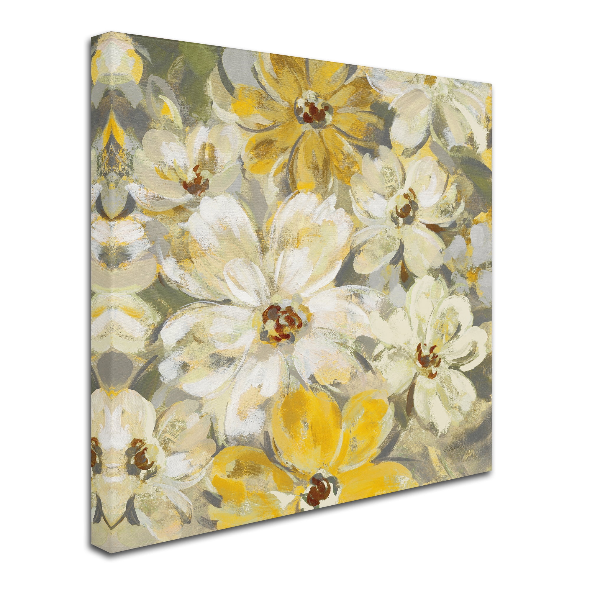 Trademark Fine Art 'Scattered Spring Petals Crop' Canvas Art by Silvia Vassileva