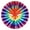 Colorful Rainbow Tie, variant on Rainbow Tie Dye Mandala Pattern Round Fitted Tablecloth with Elastic Edge,Dining Table Cover Waterproof,Outdoor Round Tablecloth for Camping,Dining,Indoor and Outdoor