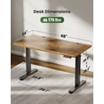 thumbnail image 3 of Electric Standing Desk with Sedentary Reminder, 48 x 24 Inch Adjustable Height Electric Standing Desk Stand up Desk for Home Office, 3 of 6