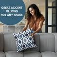 thumbnail image 6 of Americanflat 20"x20" Blue Diamond Pattern Design Throw Pillow with Premium Polyester, 6 of 8