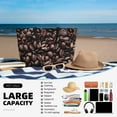 thumbnail image 5 of Gaeub Coffee Bean Beach Travel Bag, Multi-Pocket Beach Bag, Summer Vacation Bag, Beach Essentials Tote, 5 of 7