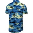 thumbnail image 3 of Aiyino Men's Hawaiian Shirt Short Sleeves Printed Button Down Summer Beach Dress Shirts, 3 of 6