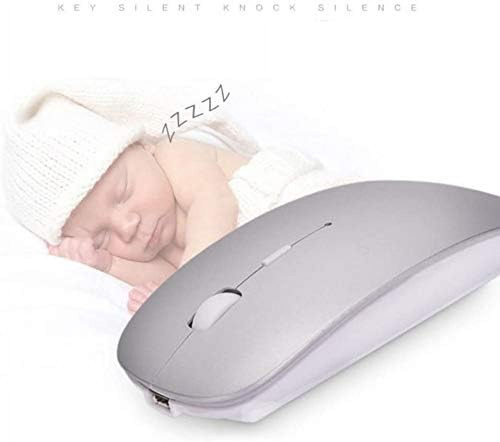 EONQY Bluetooth Mouse, Rechargeable Wireless USB Mouse 3.0 Portable Mouse for Notebook, PC, Laptop, Computer, Macbook