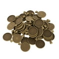 thumbnail image 3 of 50pcs Round Bezel Pendant Trays Cabochon Settings Pendant 25mm, 3 of 9