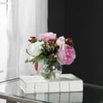 thumbnail image 5 of Uttermost Blaire Polyester and Iron Peony Bouquet in Lush Pink/Clear/Cream, 5 of 6