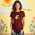 thumbnail image 3 of Playera Bee Happy, Don´t Worry – No te preocupes, Sé Feliz y ¡Zumba Con Estilo! Color Shedron Talla Grande Marca Emil SaEs, 3 of 4