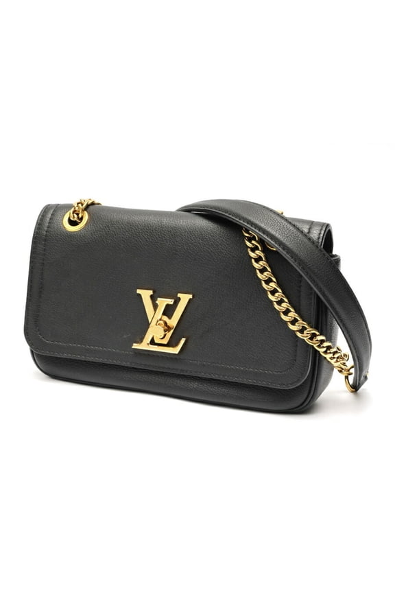 Pre-Owned Louis Vuitton Lockme East West Chain Shoulder Bag M22303 Leather Black