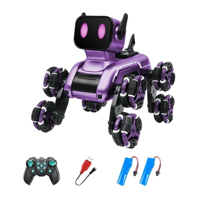 Juguete electrónico inteligente Strade Fareast Limited perro robot embroma juguete educativo ojos LED música RC