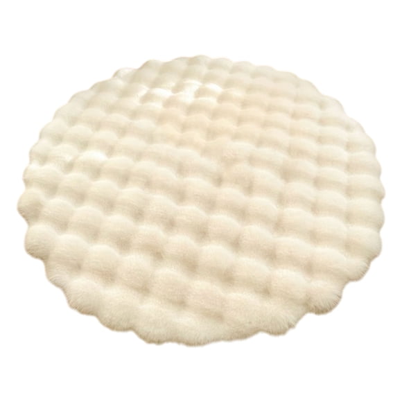 Alfombra de dormitorio Mullida Yuarrent color blanco 80cm