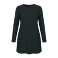thumbnail image 6 of Nowekniz Womens Plus Size Long Sleeve Round Neck Tshirt Dress,Spring Summer Fall Versatile Daily Shirts, 6 of 6