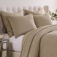 thumbnail image 4 of Greenland Home Fashions Velvet Crush Khaki Textured Plush Quilted Chenille Pillow Sham, All Ages, Standard, 4 of 6