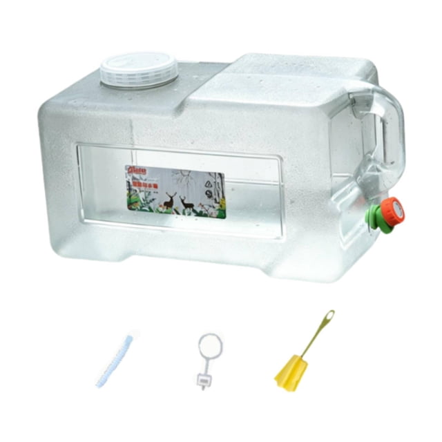 Contenedor agua para camping con grifo, garrafa gran capacidad para almacenar agua, cubo para exteriores, ideal para caravanas, senderismo, 25 litros