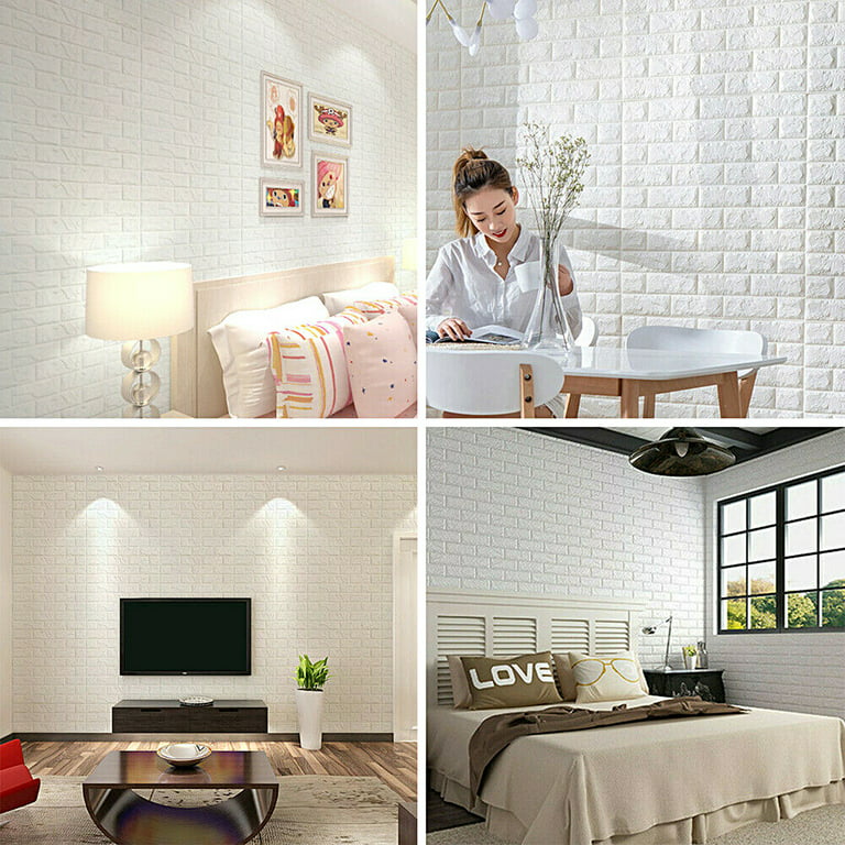 12PCS Self Adhesive 3D Foam Wallpaper Waterproof Brick Wall Panel Living  Room Brick Stickers Bedroom Kid Brick Papers Home Decor - AliExpress