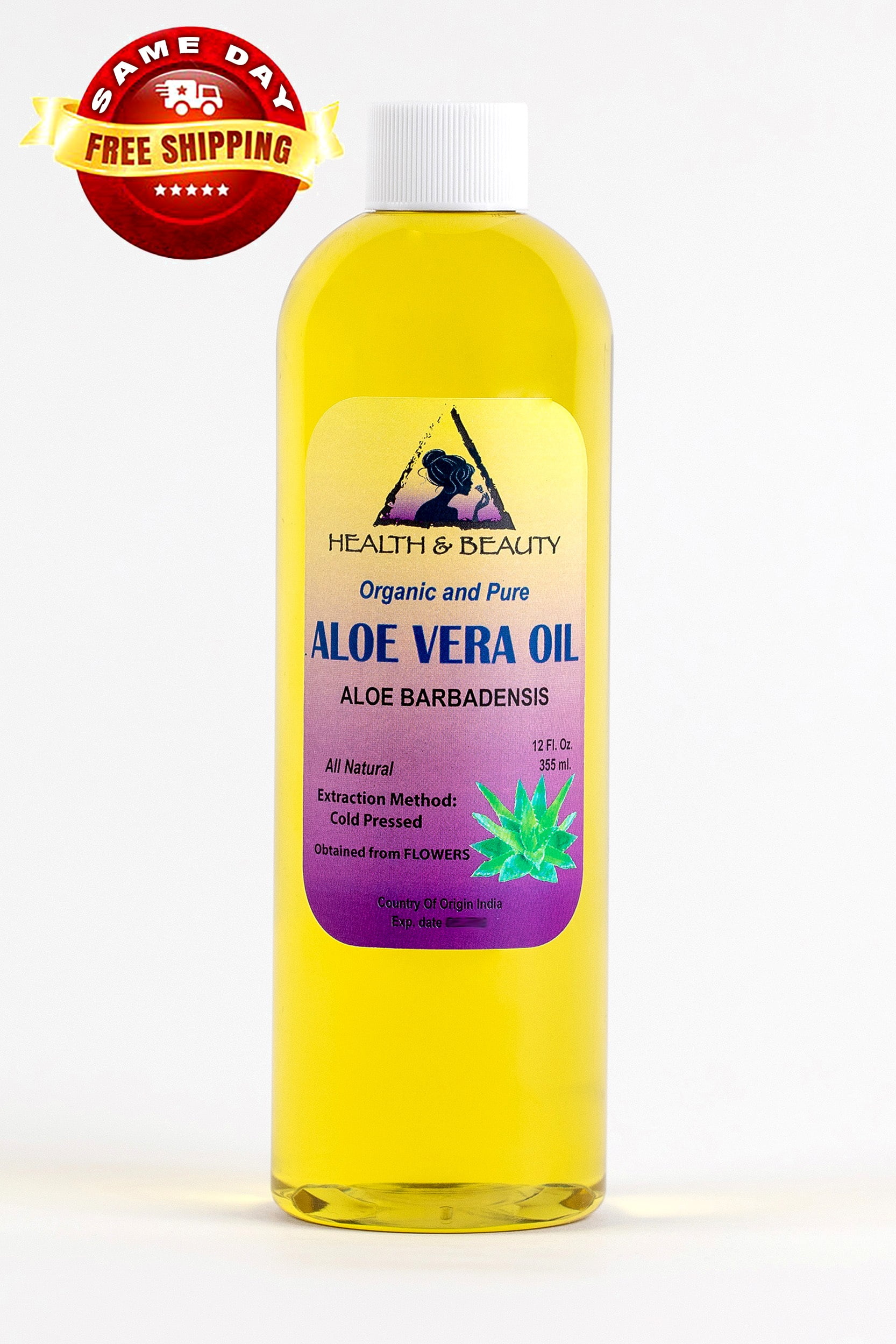 Aloe Vera Oil Organic Carrier Cold Pressed Premium Natural 100% Pure 12 oz