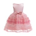 thumbnail image 2 of gljltg Girls' 100% Polyester Chiffon Puff Pleated Dress Breathable Soft Comfort for Daily Travel Birthday Party, 2-10 Years, 2 of 9