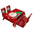 thumbnail image 3 of JeashCHAT Christmas Tablecloth Print Rectangle Table Cover Set Holiday Party Home Decor, 3 of 5