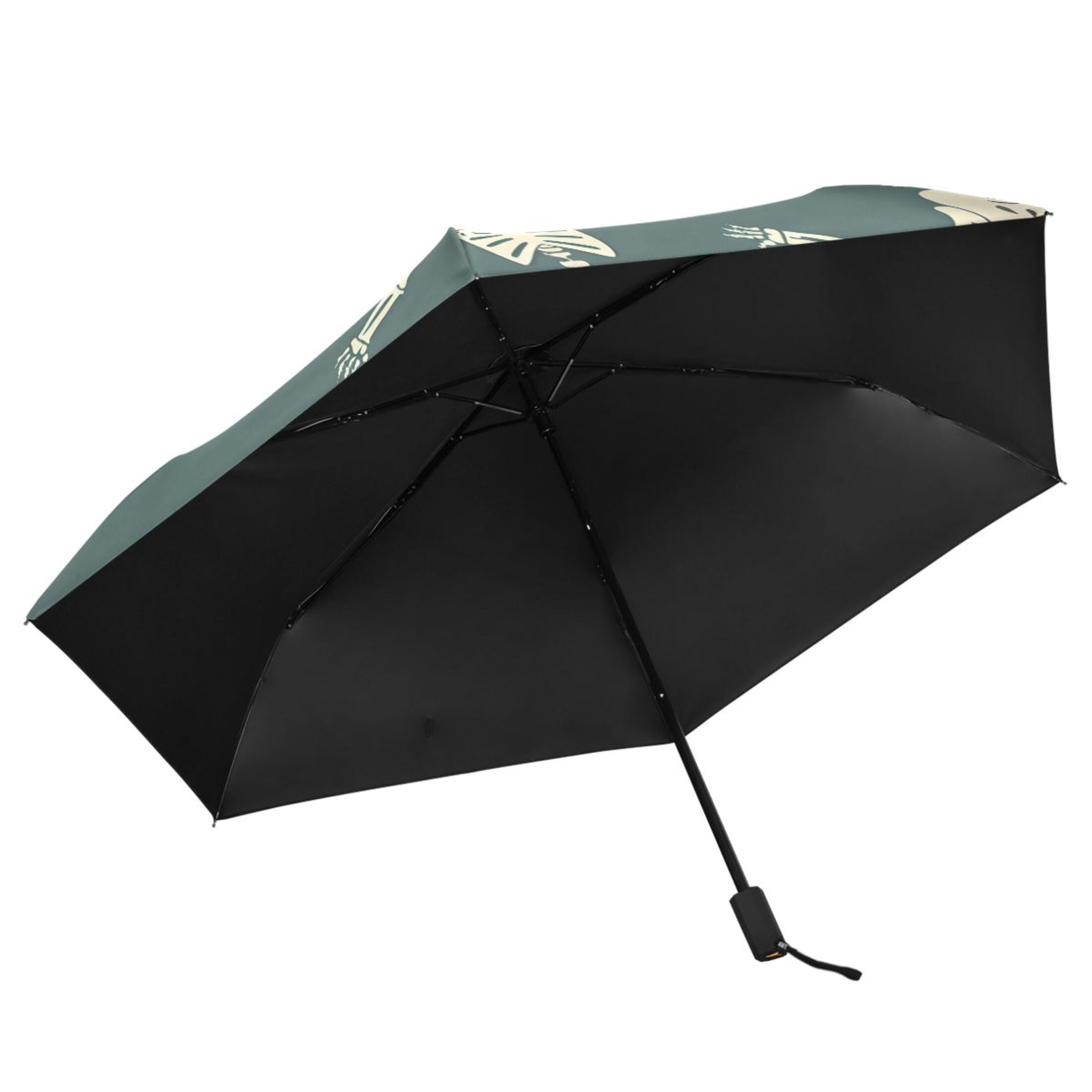 ALAZA Many Skeleton Dancing UPF 50+ Compact Folding Umbrella for Rain Travel Umbrella Packable