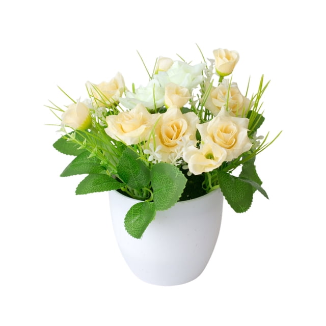 Flowers Centerpiece for Home Elegant Rose Display Realistic Roses for Living Room Distinctive Indoor Arrangement