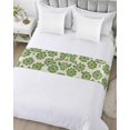 thumbnail image 5 of Xipuska Green Spring Floral Bed Runners for Cal King Size Bed, Decorative Bed Throws for Foot of Bed, Pastoral Flower Rustic Bed Runner Sofa Throw Bedding Scarf Protector Slipcover for Bedroom/Hotel, 5 of 6