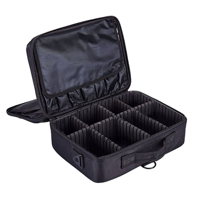 Étui Cosmétique Grande Capacité Portable Oxford Drap Artiste Sac de Rangement avec Diviseurs Réglables pour les Femmes