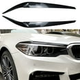 thumbnail image 2 of Headlight Eyelid Eyebrow Trim For For BMW 5 Series G30 525i 17-21 Black Carbon Fiber, 2 of 5