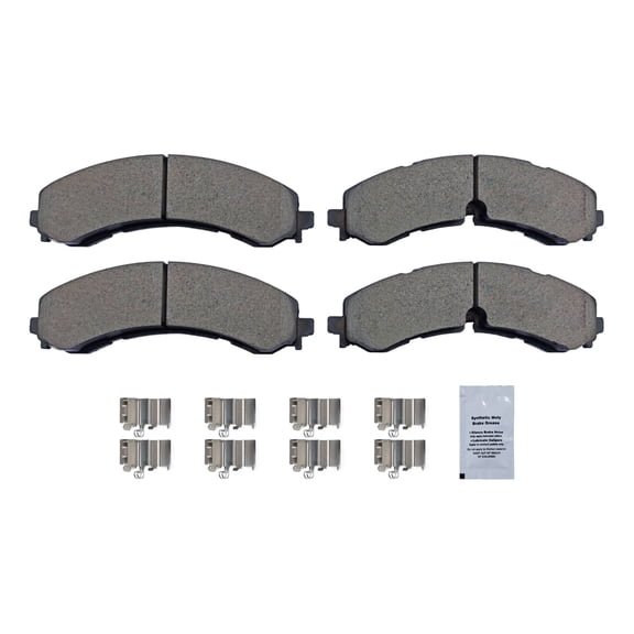 HUSCH Front Ceramic Brake Pads Kit D2250 Fit For Chevrolet Silverado 2500 HD/3500 HD 2020-2023, For GMC Sierra 2500 HD/3500 HD 2020-2023