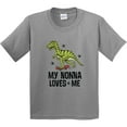thumbnail image 3 of Inktastic My Nonna Loves Me Dinosaur Youth T-Shirt, 3 of 5