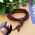thumbnail image 6 of 108 Mala Prayer Beads Sandalwood Buddhist Bracelet Necklace Meditation 6mm F8L5, 6 of 7