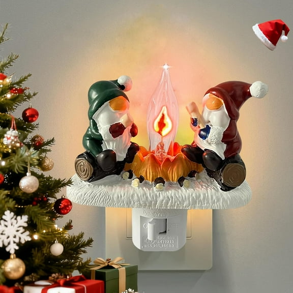 Christmas Night Light - Santa Decorations for Home, Christmas Santa Night Lights Plug into Wall - Decor Home Indoor Gnomes Nightlight Christmas Gifts for Family and Friends