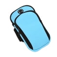 thumbnail image 1 of Soporte para correr, funda para brazalete de teléfono, portador de llaves, bandas para brazo para celular, ejercicio, gimnasio, trotar, azul lago, 1 of 1